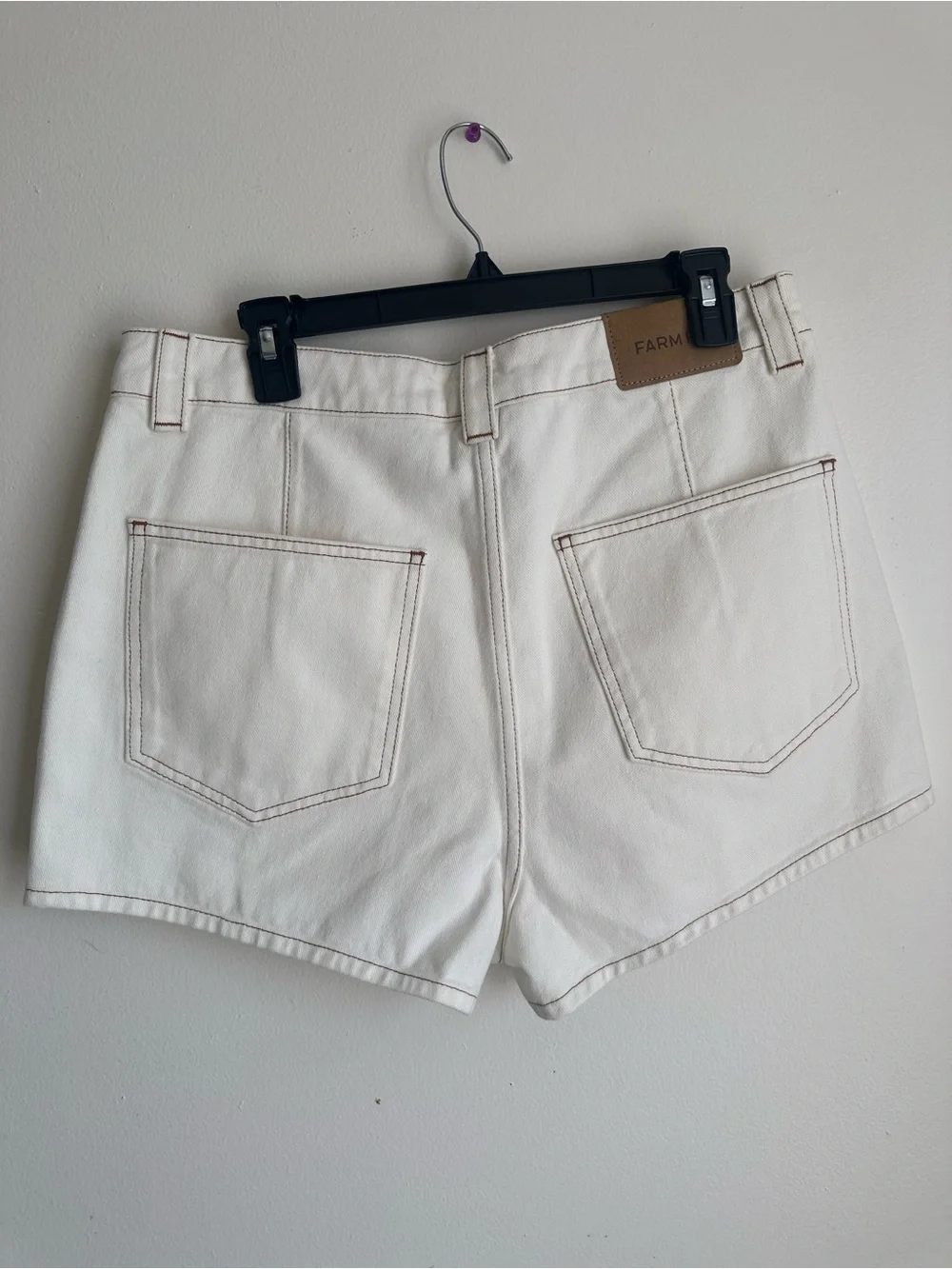 FARM Rio embroidered denim shorts